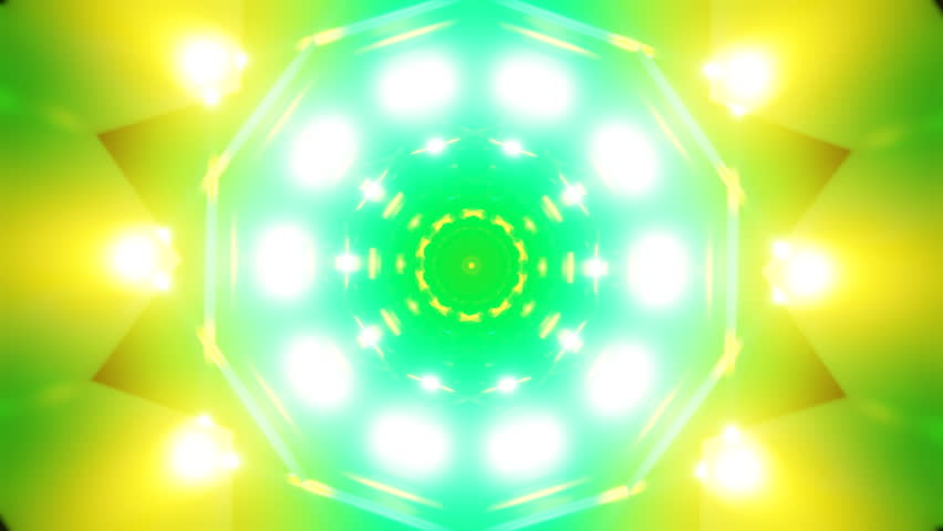 Strobe light effects with geometric patterns in a seamless VJ loop