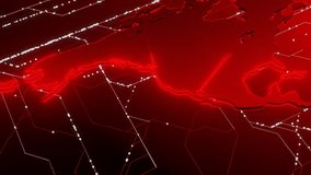 North America on a digital map with glowing red network connections and data lines. Concept of global communication, connectivity - Powered by Shutterstock - Get 15% off with code: PIKWIZARD15