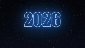 2026 Happy New Year Theme Countdown Animation.New Year 2026 fireworks.Sparkling animated numbers on dark blue background. - Powered by Shutterstock - Get 15% off with code: PIKWIZARD15