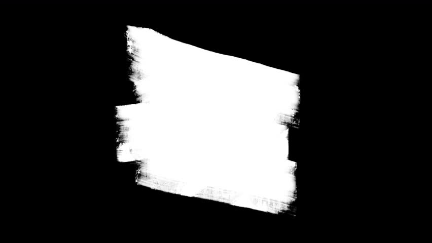 White Ink Paint Brush Stroke Alpha Transparency Channel. Ideal for Motion Graphics, Social Media, Logos, Digital Composition, Transitions. Invert for Black or Other Colors. ProRes 4K.