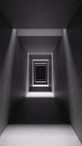 cycled 3d vertical video. Abstract background. Empty room. Flight backwards through the empty corridor.  - Powered by Shutterstock - Get 15% off with code: PIKWIZARD15