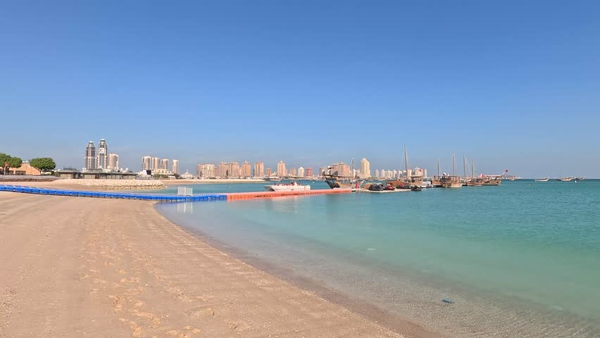 Doha Katara beach capital qatar December winter middle east gulf coast