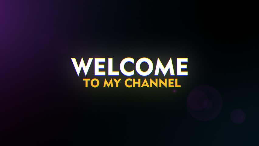 Welcome to my channel text animated with glitch effect.