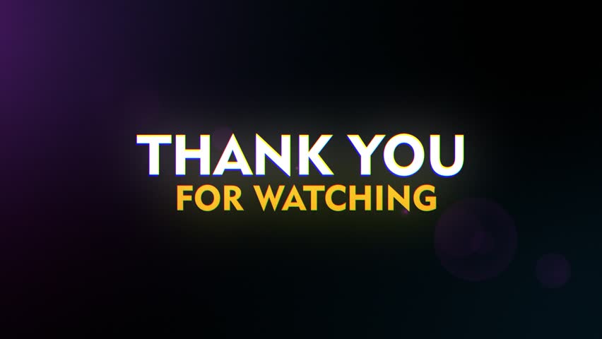 Thank you for watching text animated with glitch effect.