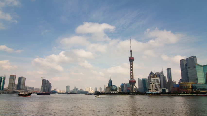 Time lapse of Shanghai skyline- Shanghai, China.
