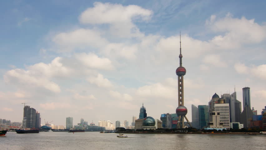 Time lapse of Shanghai skyline- Shanghai, China.
