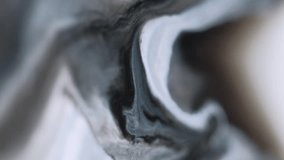 Paint drip. Fluid blend. Defocused black white wet acrylic emulsion mix wave flow motion marble pattern abstract art background. - Powered by Shutterstock - Get 15% off with code: PIKWIZARD15