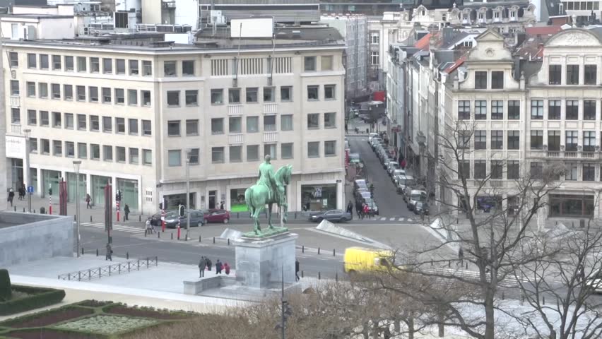 Brussels time lapse tilt shift effect
