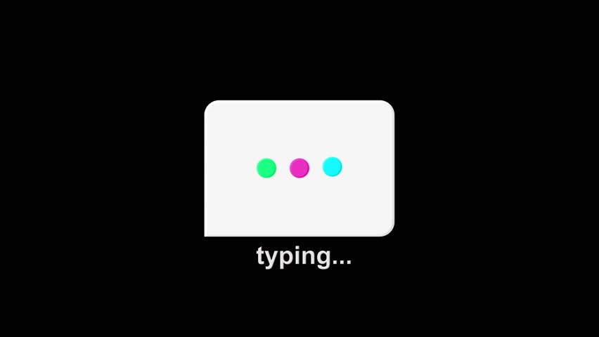 Colorful Typing Indicator Animation - Dynamic Dots Chat UI Design