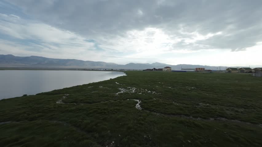 Panorama of beautiful valley in Altai mountains. Altai Mountain range, North Altai, Gorny Altai republic, Russia.