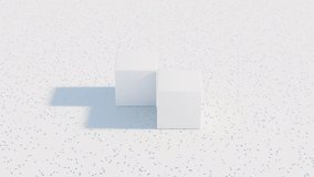 Minimalistic White 3D Cubes Rotating in an Abstract Seamless Loop – Elegant and Clean Motion Graphics for Backgrounds, Branding, and Visual Design - Powered by Shutterstock - Get 15% off with code: PIKWIZARD15