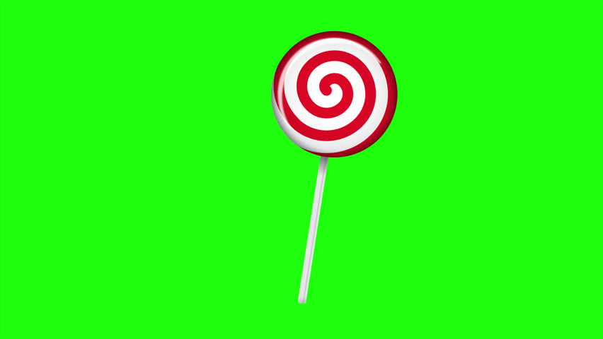 Lollipop on stick animation. Striped twisted candy. Sweet candy animation. Animation for new years day, winter holiday, dessert, new years event