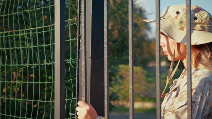 Female Soldier Escapes From The Prison 