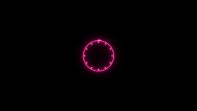 Neon 4K Clock Icon Animation, Perfect for Time Management Concepts, Digital Technology Graphics, - Powered by Shutterstock - Get 15% off with code: PIKWIZARD15