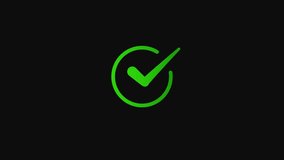 Green checkmark animation and  check icon. Yes tick. Correct check mark symbol. Yes sign. Animated green tick 4k - Powered by Shutterstock - Get 15% off with code: PIKWIZARD15