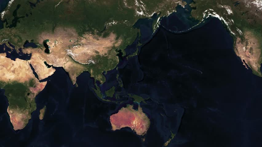 Geospatial Map of Guam Naval Base and Surrounding Areas.Guam map animation..