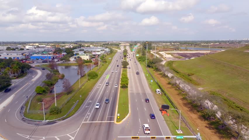 441 to 595 Davie Florida aerial drone video