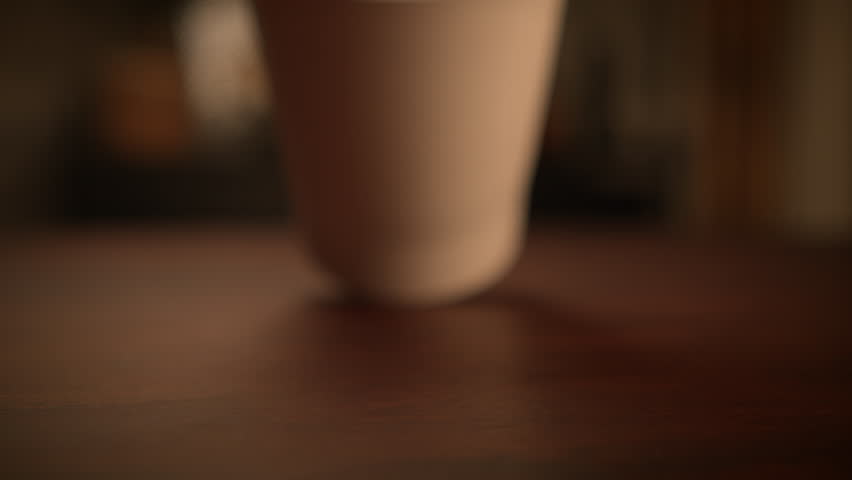 Change cash coins money dropping on table in slow motion