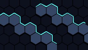 Modern Hexagon Animation with Neon Line Effect – Futuristic Background Design - Powered by Shutterstock - Get 15% off with code: PIKWIZARD15