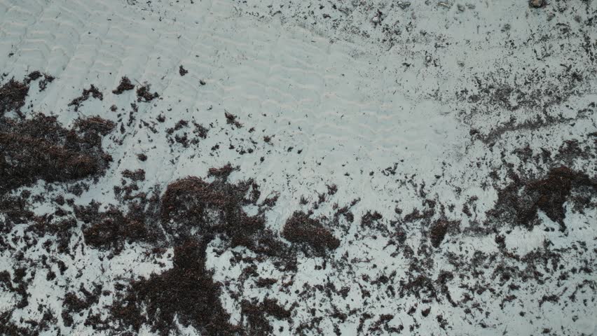 drone video above the sea with sunset