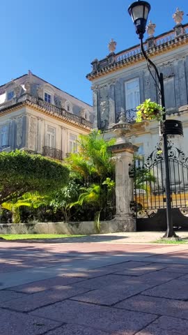 Central Avenue Paseo de Montejo in Merida with local museums, restaurants, monuments and tourist attractions