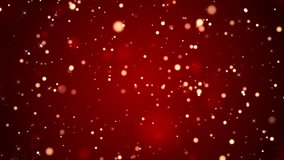 Gold particles abstract background with shining golden Floating Dust Particles Flare Bokeh light on red Background. Futuristic glittering in space. Concept: love, valentine's day, mother's day, party - Powered by Shutterstock - Get 15% off with code: PIKWIZARD15