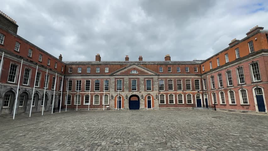 Courtyard of Dublin Castle in Dublin, Ireland