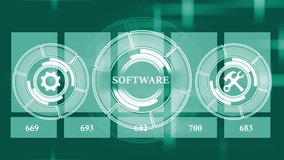 Enterprise software animated on technology background. text design animation. - Powered by Shutterstock - Get 15% off with code: PIKWIZARD15