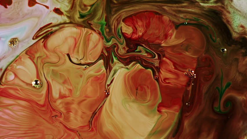 Abstract Colorful Ink Paint Diffusion Surreal Moving Spread Shapes