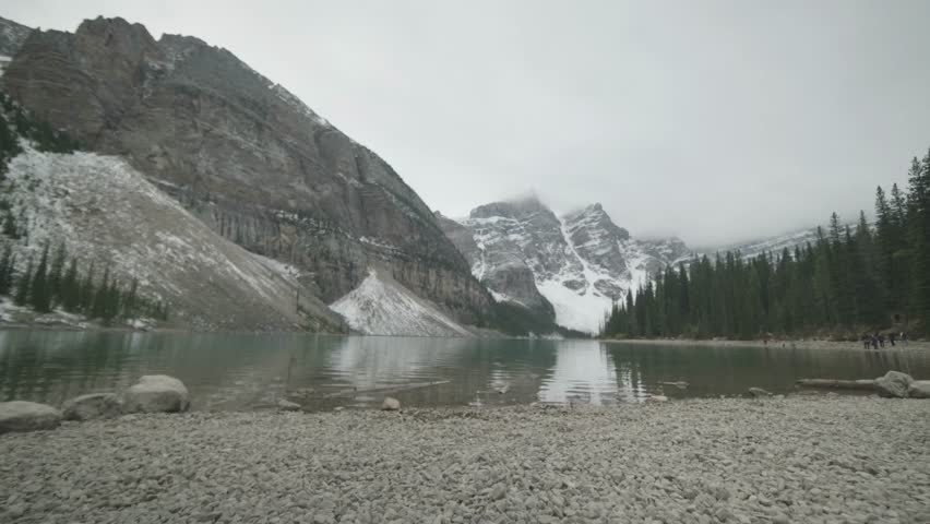 Static shot of Moraine Lake.