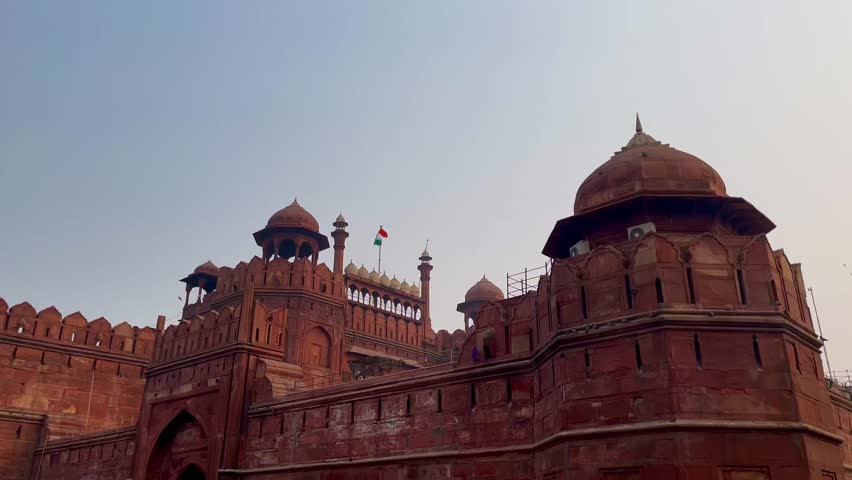 Shot of Red Fort at New Delhi, India 
