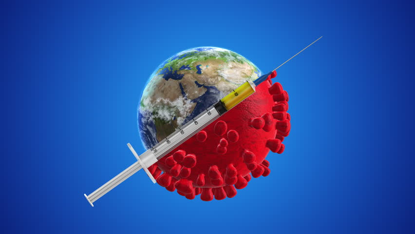 Syringe Between Planet Earth and Virus - Powered by Shutterstock - Get 15% off with code: PIKWIZARD15