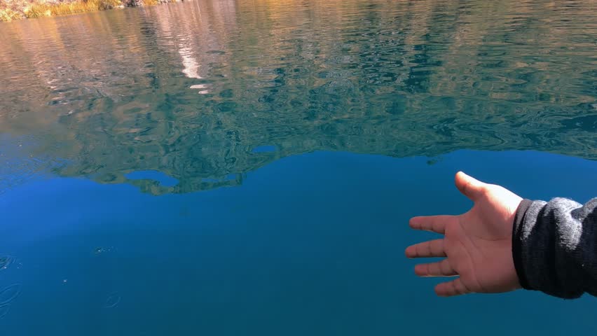 Boats in Huallhua lagoon, located in Huancaya Lima Peru