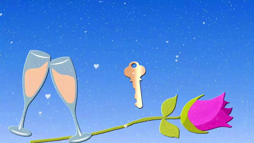 Sweet and elegant e card for Valentine