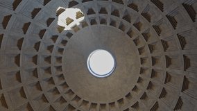 Radiant sunlight streaming through circular oculus, illuminating ancient Pantheon's majestic interior with dramatic architectural brilliance - Powered by Shutterstock - Get 15% off with code: PIKWIZARD15