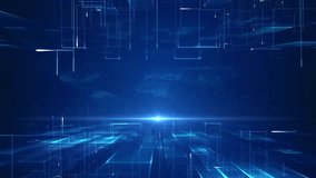 Digital technology moving wave background, breathtaking moving graphics background. High-tech HUD grid video, blue news studio background, high-tech digital product advertising, corporate advertising, - Powered by Shutterstock - Get 15% off with code: PIKWIZARD15