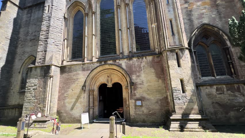 Wales Cardiff Llandaff Cathedral Building Entrance