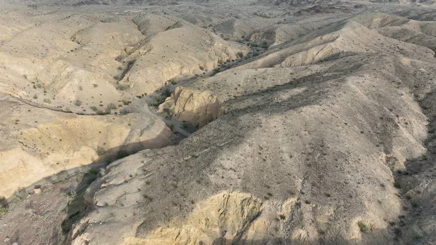 High altitude video of Box Canyon in South California