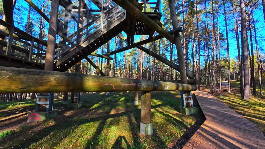 View at the base of Bumbu Hill Firewatch Tower, Latvia