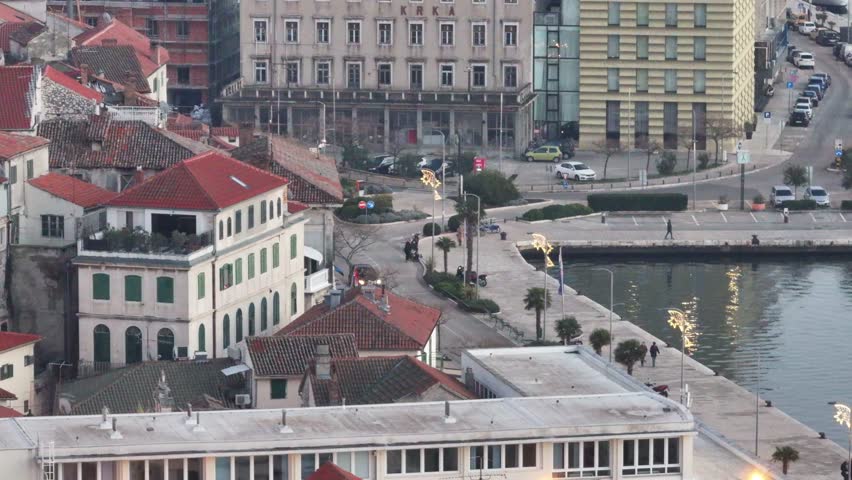 Drone footage highlights the magnificent dome of Sibenik