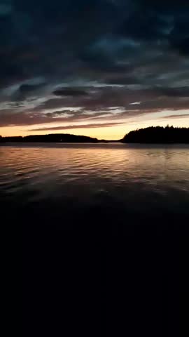 Beautiful sunset over the lake