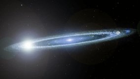 Majestic sombrero galaxy rotating slowly in the vastness of deep space. Animation based on image by nasa - Powered by Shutterstock - Get 15% off with code: PIKWIZARD15