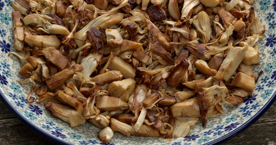 Stir-fried pulled jackfruit with soy sauce jackfruit on a plate. It