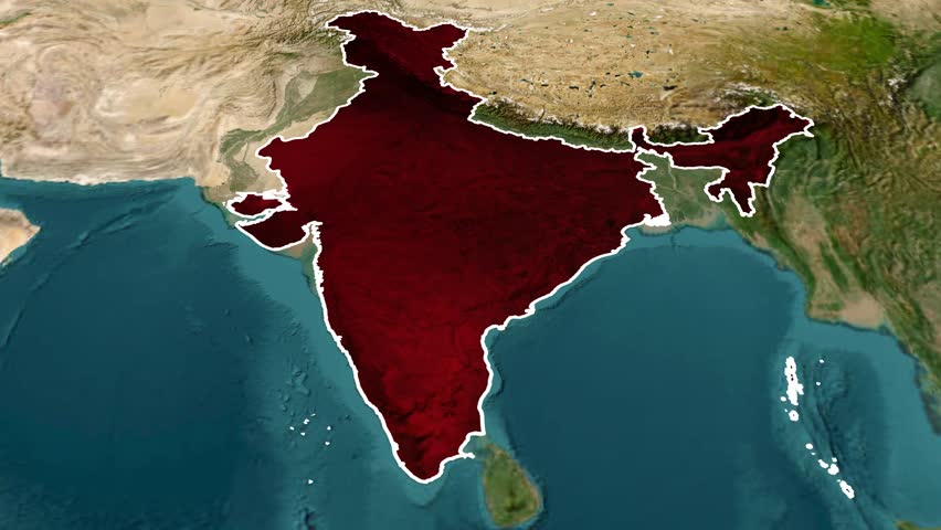 Map of Chandigarh, India Zooming and Rotating