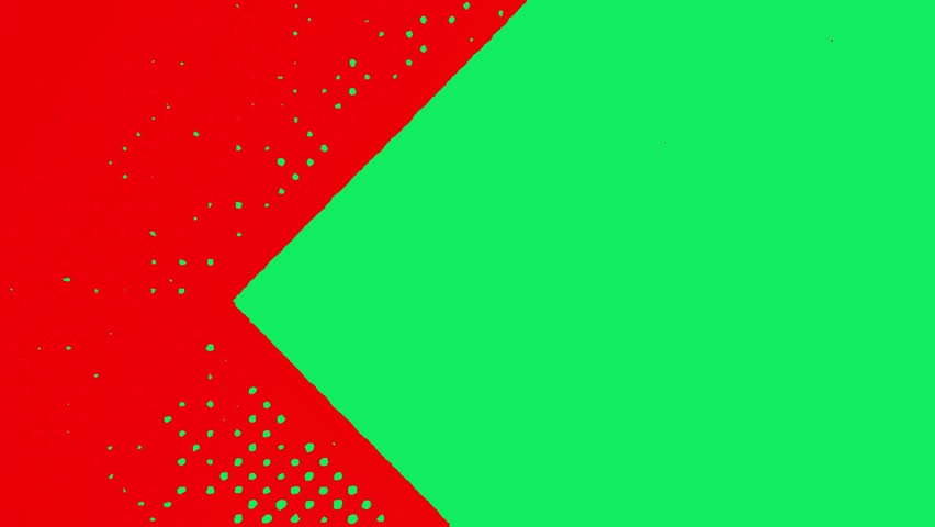 smooth intro design red colored background 2d motion graphics green screen chroma key geometric rhombus shape frame multiple layers video transition