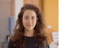 Artificial intelligence algorithm and machine learning recognizes human face of young woman. Identification process using facial expressions and features detecting person face and ID using technology - Powered by Shutterstock - Get 15% off with code: PIKWIZARD15