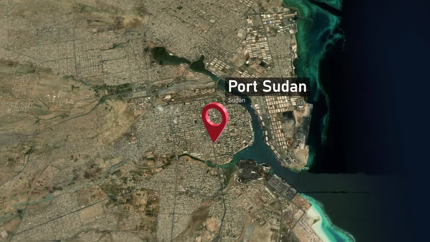 Port Sudan City Map Zoom (Sudan) from Space to Earth