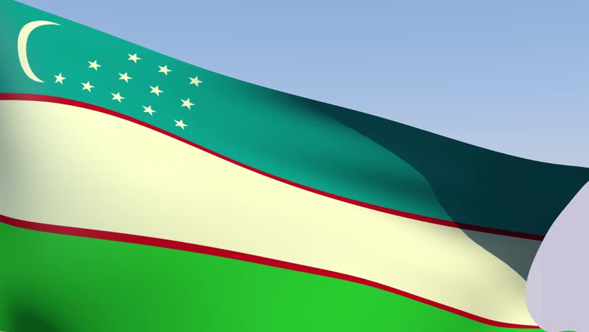 Flag of Uzbekistan Stock Footage Video (100% Royalty-free) 3704858