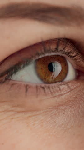 Eye care, sight and closeup of person for retina, ophthalmology and contact lenses prescription. Focus, perception and optometry wellness with macro of eyeball for iris, zoom and ocular health