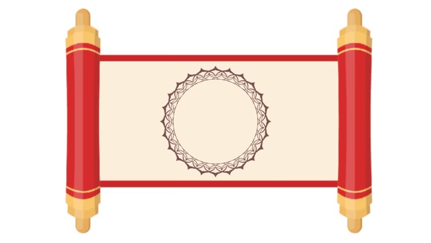 Chinese new year animation background with element on white background. for frame, loopable video, decoration